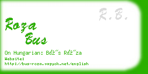 roza bus business card